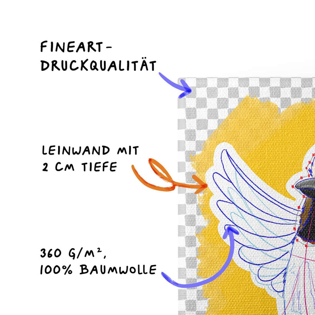 "Digitaler Wahnsinn" - Kardinal (Leinwand)