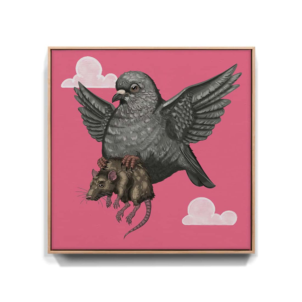 "Rand der Gesellschaft" - Taube & Ratte (Leinwand)