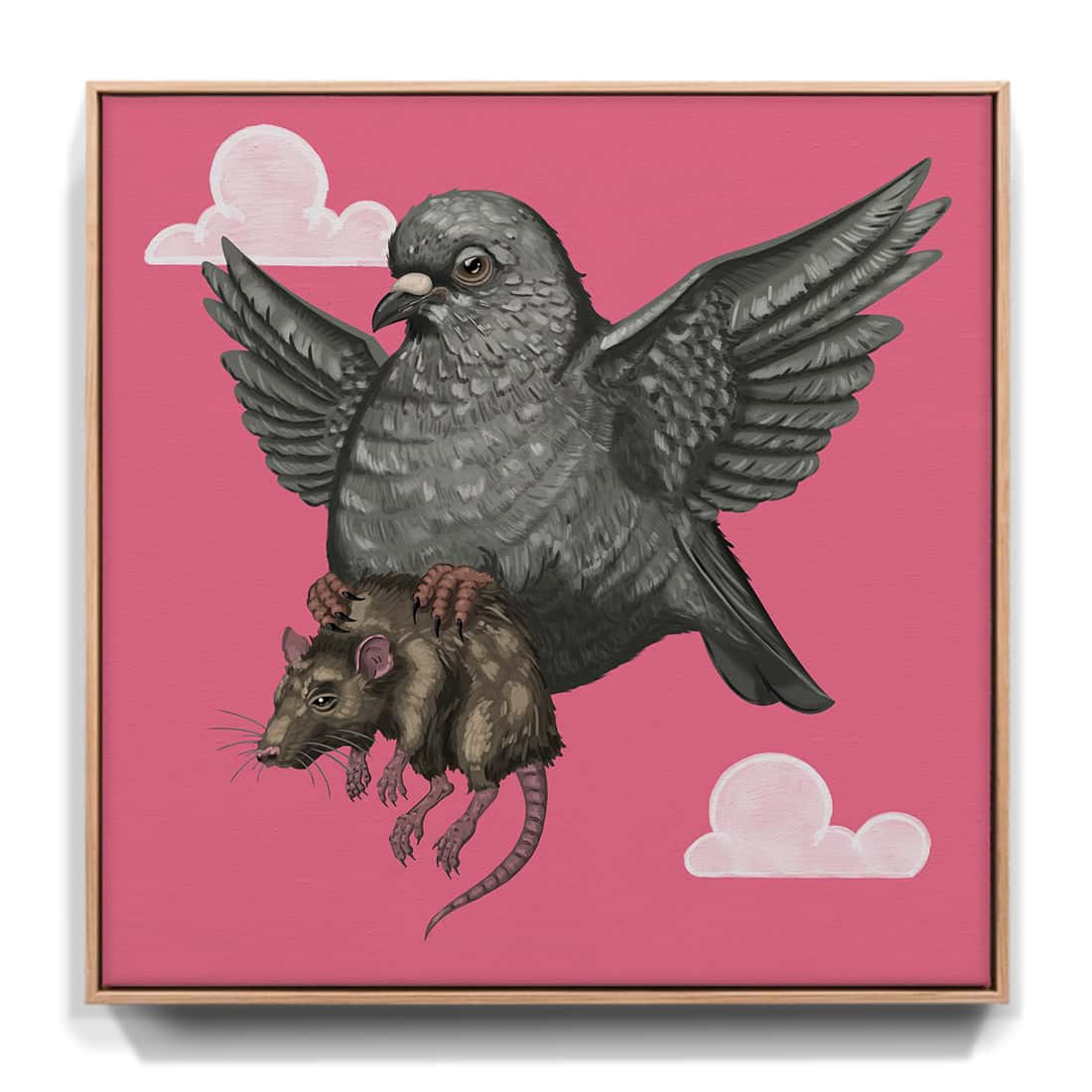 "Rand der Gesellschaft" - Taube & Ratte (Leinwand)