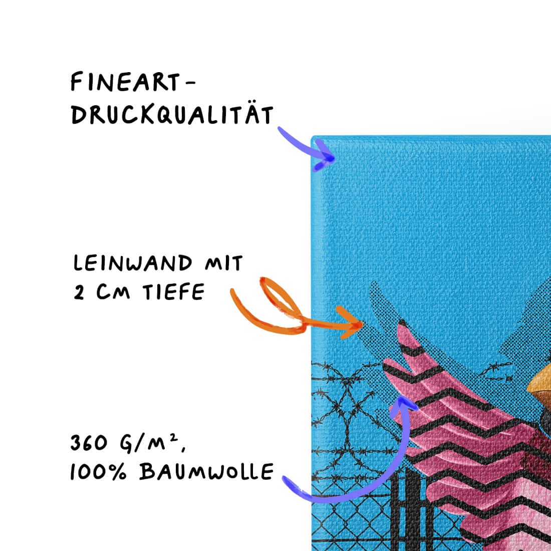 "Wir träumen von Freiheit" - Kardinal (Leinwand)