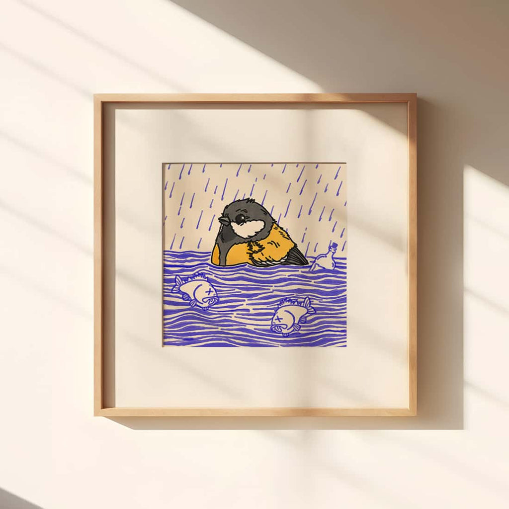 "Wasser bis zum Hals" - Meise