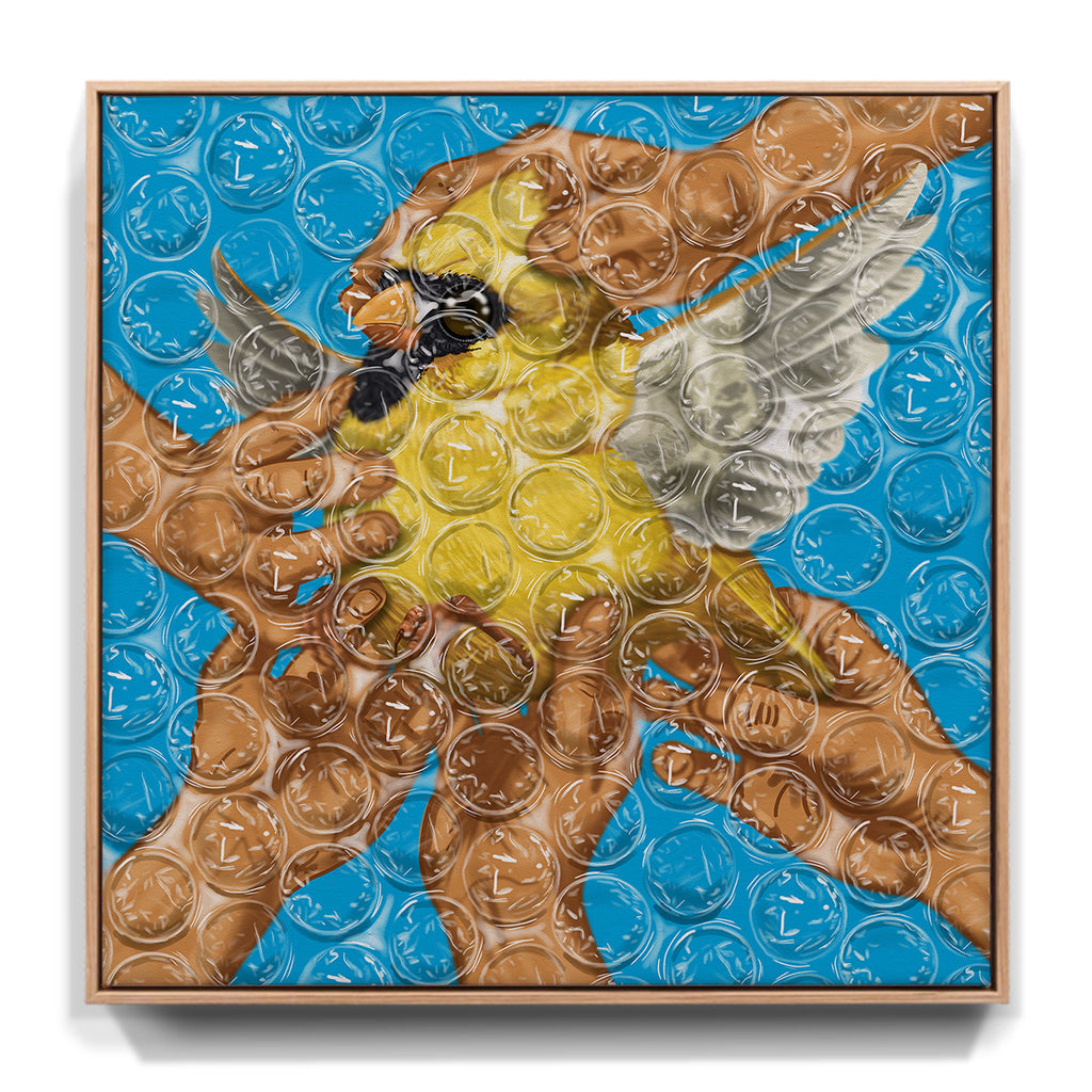 „Mit Samthandschuhen anfassen“ - Kardinal (Leinwand)