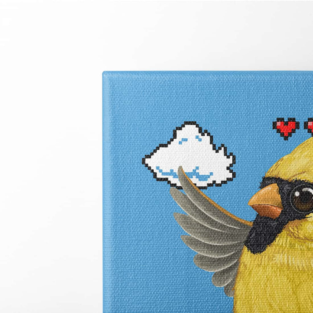 "Kindheitserinnerung" - Kardinal (Leinwand)