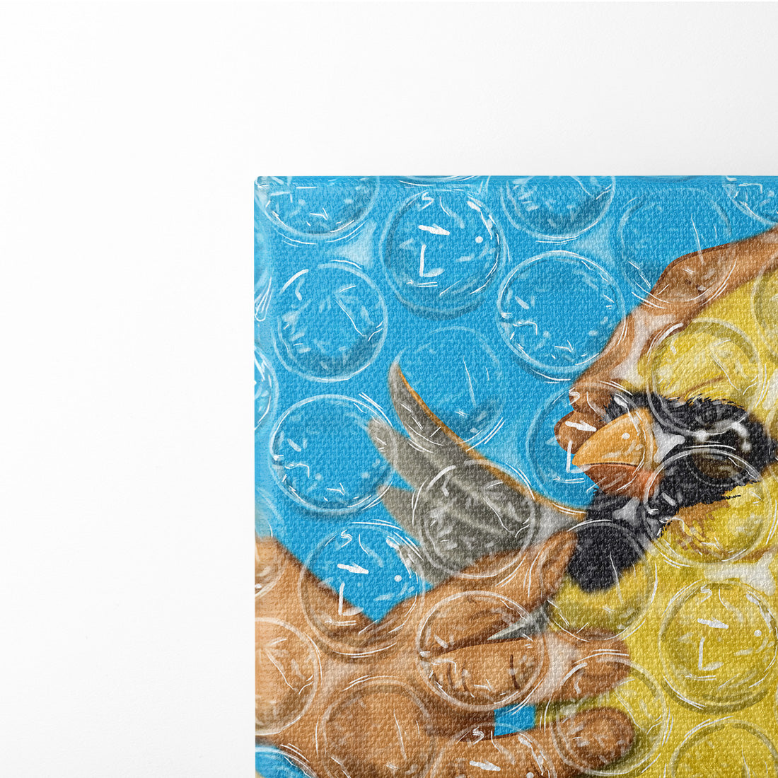 „Mit Samthandschuhen anfassen“ - Kardinal (Leinwand)