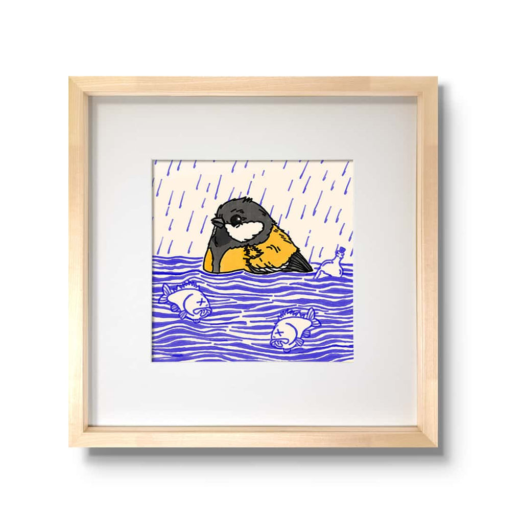 "Wasser bis zum Hals" - Meise