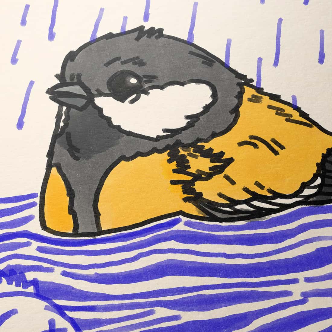 "Wasser bis zum Hals" - Meise