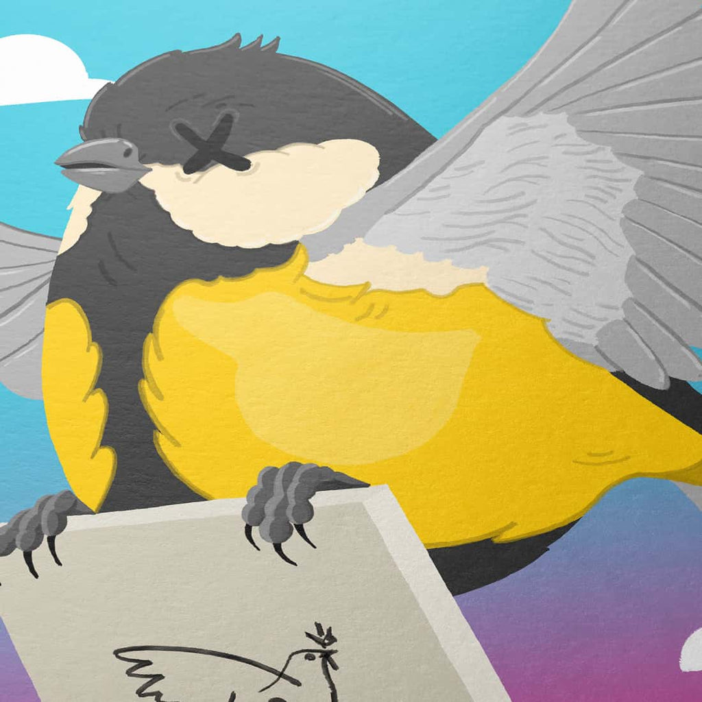 "Wir träumen von Frieden" - Kohlmeise