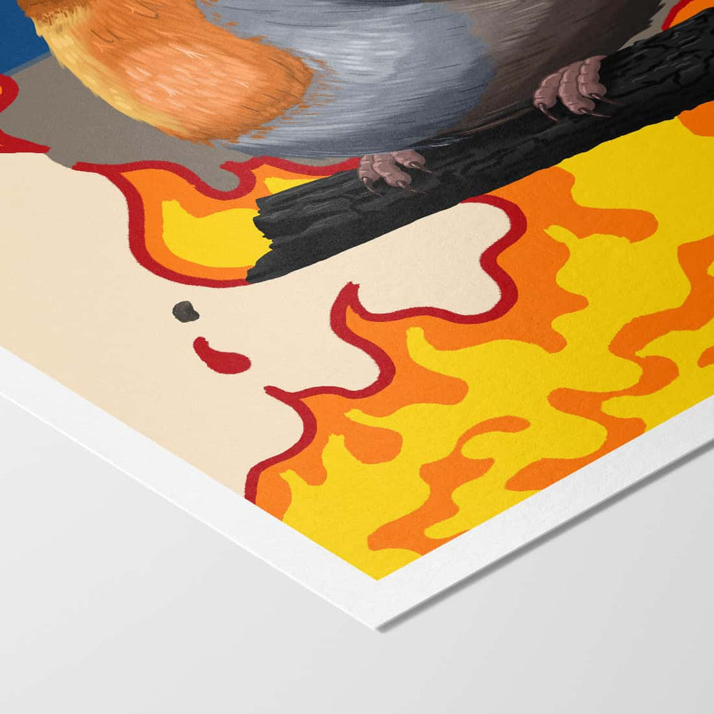 "Auf heißen Kohlen sitzen" - Rotkehlchen