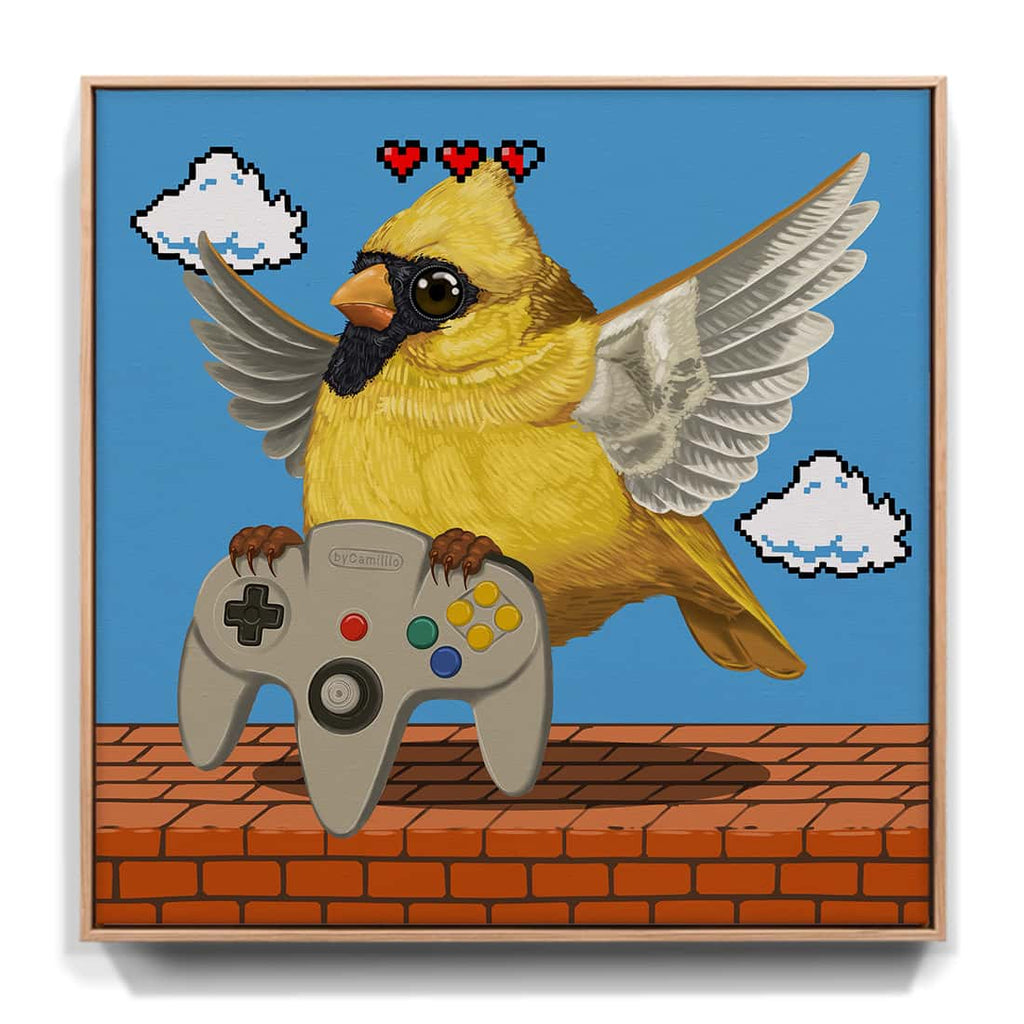 "Kindheitserinnerung" - Kardinal (Leinwand)