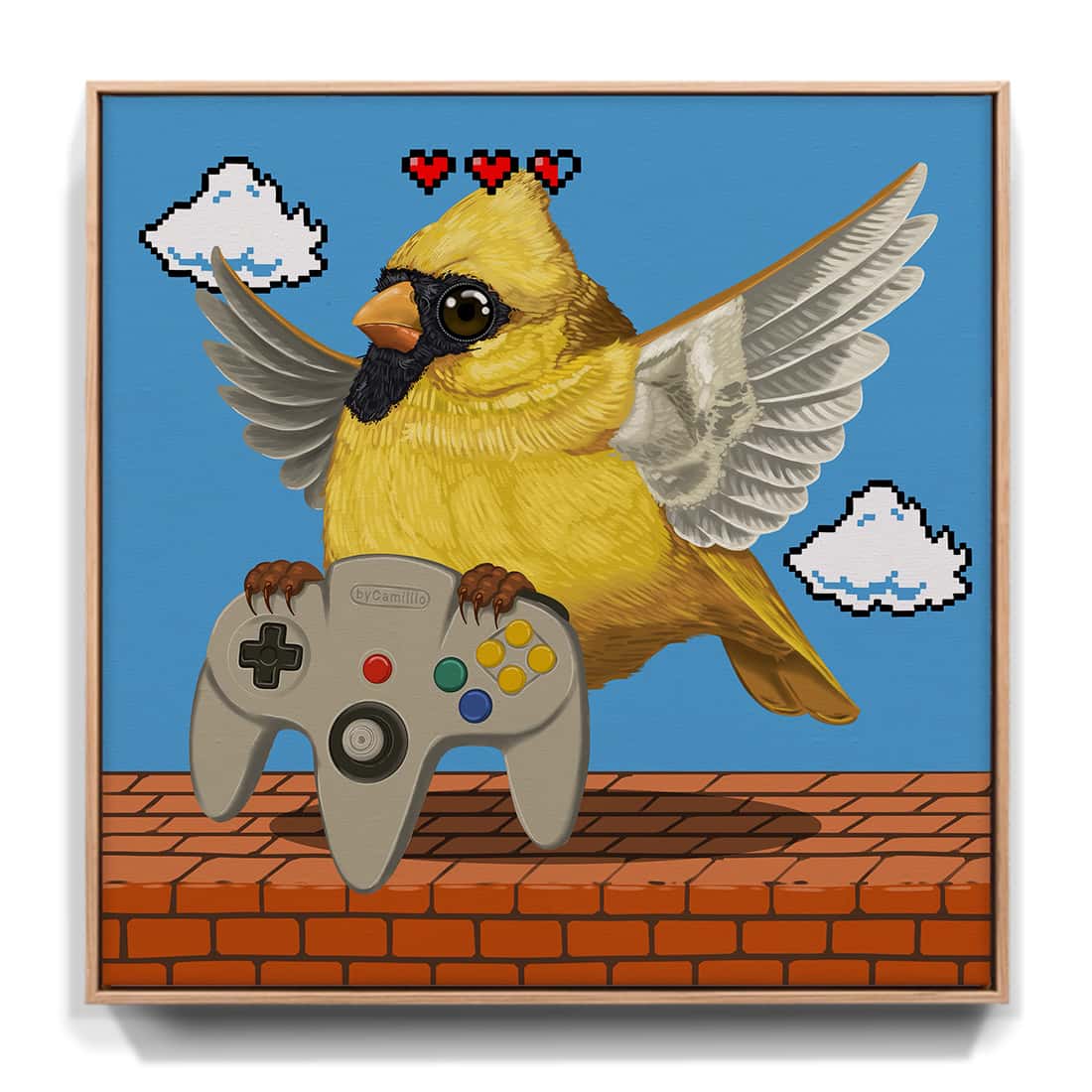 "Kindheitserinnerung" - Kardinal (Leinwand)