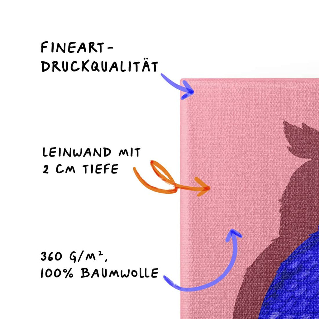 "Notausgang" - Uhu (Leinwand)